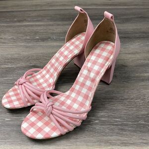 NWOB Draper James‎ RSVP Elisa Geranium Pink Chunky Heel Sandal Size 9.5